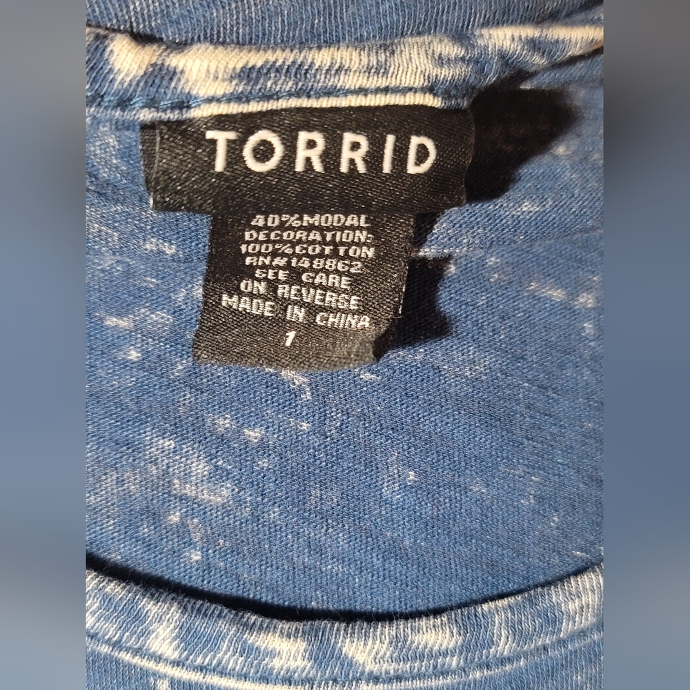 Torrid Blue Washed Tank Top - Picture 2 of 3